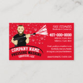 Druck Power Waschen & Reinigen individuell anpassb Visitenkarte (Vorderseite)