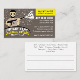 Druck Power Waschen und Reinigen individuell anpas Visitenkarte