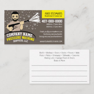 Druck Power Waschen und Reinigen individuell anpas Visitenkarte