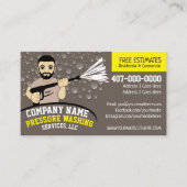 Druck Power Waschen und Reinigen individuell anpas Visitenkarte (Vorderseite)