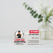 Druck Power Waschen und Reinigen individuell anpas Visitenkarte (Stehend Vorderseite)