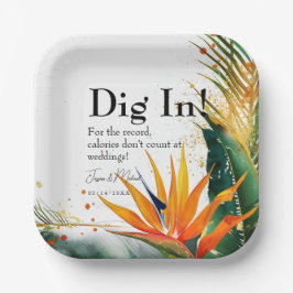 Drück rein! Vögel des Paradieses Bliss Pappteller