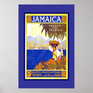 Druck Retro Vintage Bild Reise Jamaika Poster