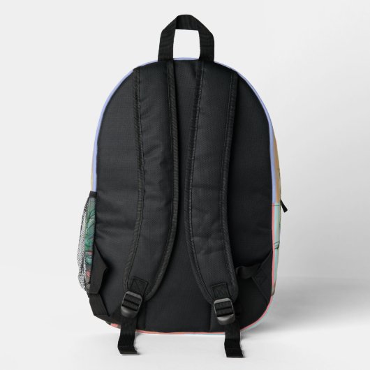 Druck Schneiden Nähtasche Blumenmatte Bedruckter Rucksack (Rückseite)