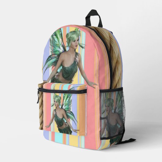 Druck Schneiden Nähtasche Blumenmatte Bedruckter Rucksack (Rückseitige Ecke Rechts)