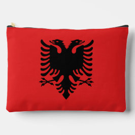 Druck Schneiden Nähtasche mit Flagge Albaniens Zubehörtasche