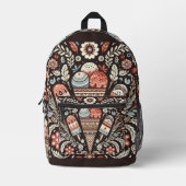Druck Schneiden Rucksack mit Folk Art Design für N (Vorderseite)