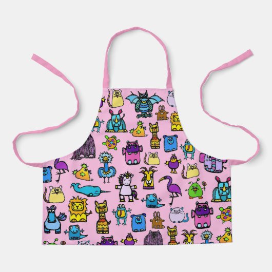 Druck-Schürze - Pink Schürze (Vorderseite)