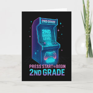 Drück Start 2. Klasse Gamer Kinder Level Auf Spaß  Karte
