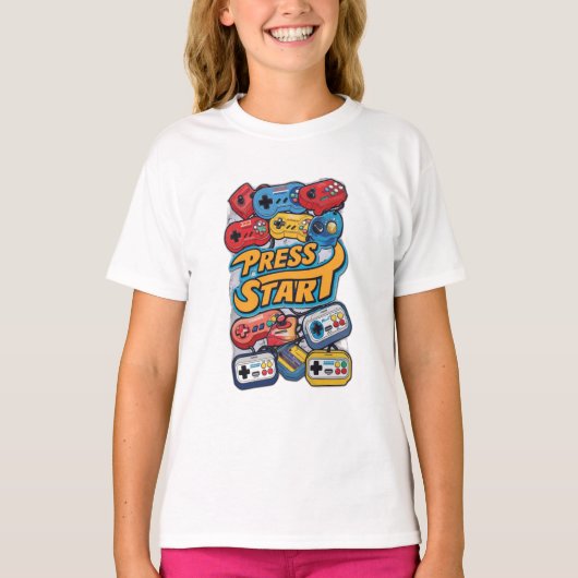 Drück Start T-Shirt (Vorderseite)