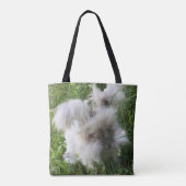 Druck-Taschen-Tasche - englisches Angora-Kaninchen Tasche (Rückseite)