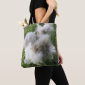 Druck-Taschen-Tasche - englisches Angora-Kaninchen Tasche (Von Nahem)