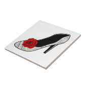 Druck und Blütenblatt High Heel Fliese (Seite)