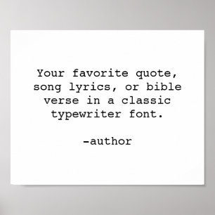 Druck von benutzerdefinierten Angeboten / kundensp Poster