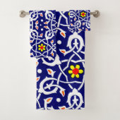 Druck von Blume und Knoten Badhandtuch Set (Insitu)