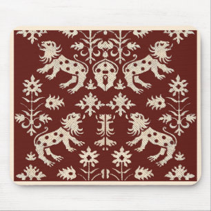Druck von gefleckten Löwen der 1200er Jahre Mousepad