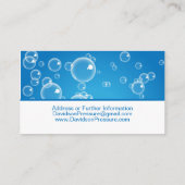 Druck Waschen Blauer Blase Blase Visitenkarte (Rückseite)