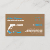 Druck Waschen brauner Power Wash CLEANING Visitenkarte (Rückseite)