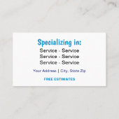 Druck Waschen doppelseitig Visitenkarte (Rückseite)