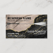 Druck Waschen Gold Agate Marmorreinigung Visitenkarte (Vorderseite)