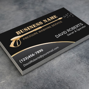 Druck Waschen Gold Power Waschhaus Reinigung Visitenkarte