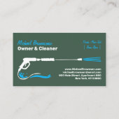 Druck Waschen grüner Power Wash CLEANING Visitenkarte (Rückseite)