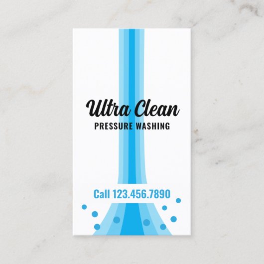 Druck Waschen Minimalistisch blaue Streifen Reinig Visitenkarte (Vorderseite)