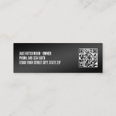 💧 Druck Waschen nach Maß QR Mini Visitenkarte (Rückseite)