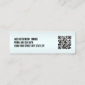 🌊 Druck Waschen nach Maß QR Mini Visitenkarte (Rückseite)