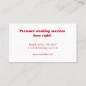 Druck waschen Patriotische rote Marine Visitenkarte (Rückseite)