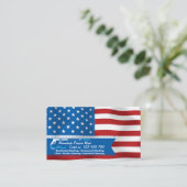 Druck Waschen Patriotischer Power Visitenkarte (Stehend Vorderseite)