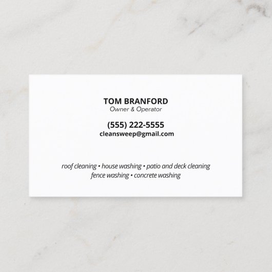 Druck Waschen Patriotischer Power waschen Visitenkarte (Rückseite)