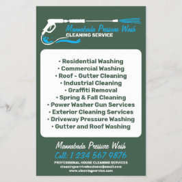 Druck Waschen Power Beruflich grün waschen Flyer