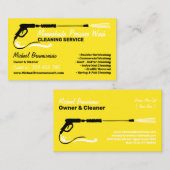 Druck Waschen Power Gelb waschen Visitenkarte (Vorne/Hinten)
