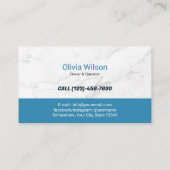 Druck Waschen Power Marmorabwasch Textur Visitenkarte (Rückseite)