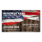 Druck Waschen Power Reinigung Patriotisches Holz Magnetische Visitenkarte (Vorderseite)