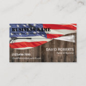 Druck Waschen Power Reinigung Patriotisches Holz Visitenkarte (Vorderseite)