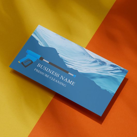 Druck Waschen Power Waschen Berufliches Wasser Visitenkarte