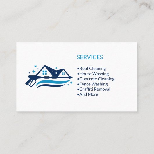 Druck Waschen Power Waschen Reinigung Beruflich Visitenkarte (Rückseite)