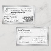 Druck Waschen Power Waschen Reinigung Silber Visitenkarte (Vorne/Hinten)