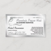 Druck Waschen Power Waschen Reinigung Silber Visitenkarte (Vorderseite)