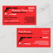 Druck Waschen Power waschen Rotes Orange Visitenkarte (Vorne/Hinten)