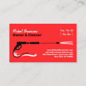 Druck Waschen Power waschen Rotes Orange Visitenkarte (Rückseite)