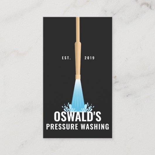 Druck waschen, Power waschen Visitenkarte (Vorderseite)