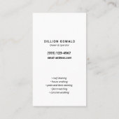 Druck waschen, Power waschen Visitenkarte (Rückseite)