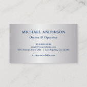 Druck Waschen Power Waschhaus Reinigung Silber Visitenkarte (Rückseite)