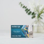 Druck Waschen Power Wash Blue Sea Reinigung Visitenkarte (Stehend Vorderseite)