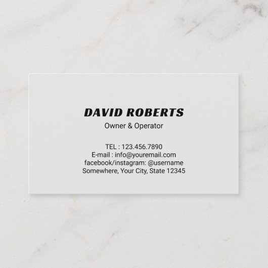 Druck Waschen Power Wash Minimal blaue Reinigung Visitenkarte (Rückseite)