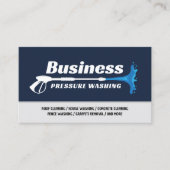 Druck Waschen Power Wash Navy Blue Reinigung Visitenkarte (Vorderseite)