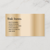 Druck Waschen Power Wash Navy & Gold Reinigung Visitenkarte (Rückseite)